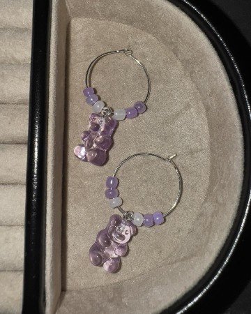 reringe lilla bamser &amp; lilla/hvide sm perler